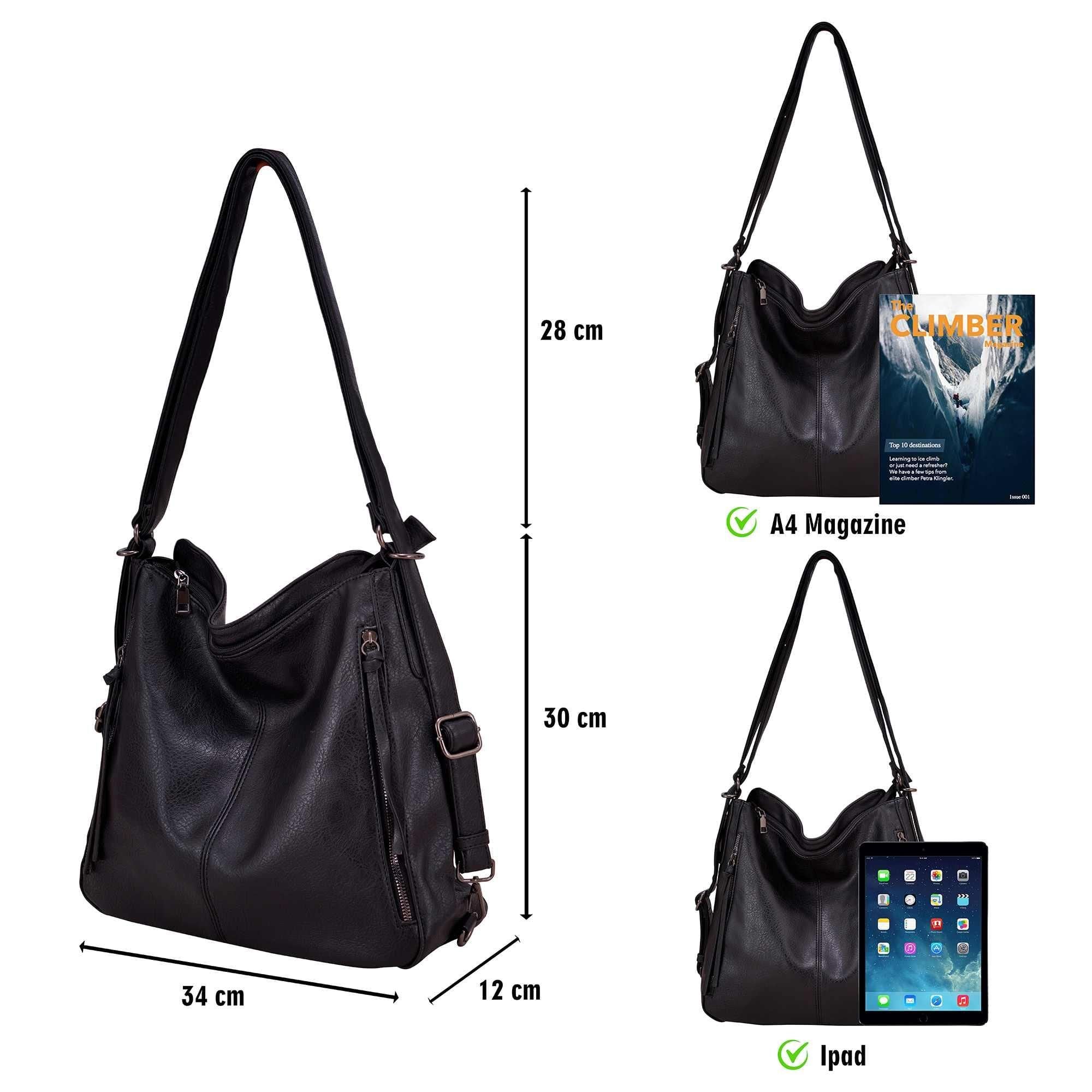 Leather Bag for Women; 3-Pcs Handbags Set for Women
