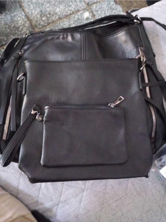 Leather Bag for Women; 3-Pcs Handbags Set for Women